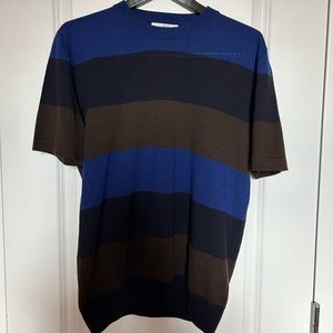 Mr P men’s shortsleeved knit sweater top.  100% merino lambs wool